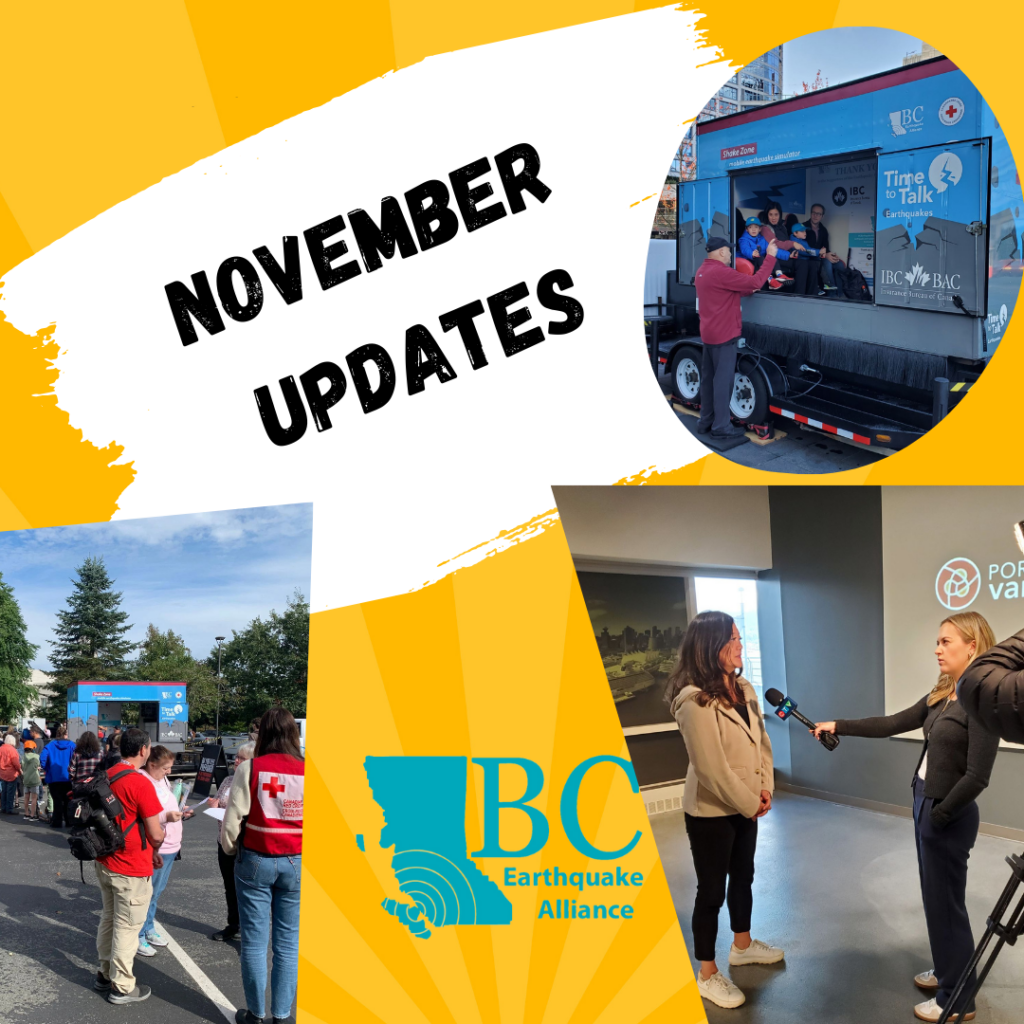 November Updates from BC Earthquake Alliance Society