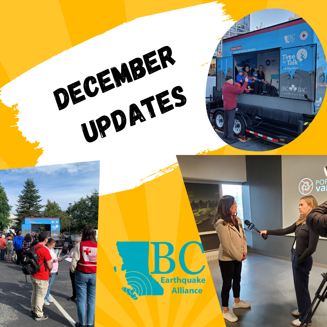 December Updates from BC Earthquake Alliance Society